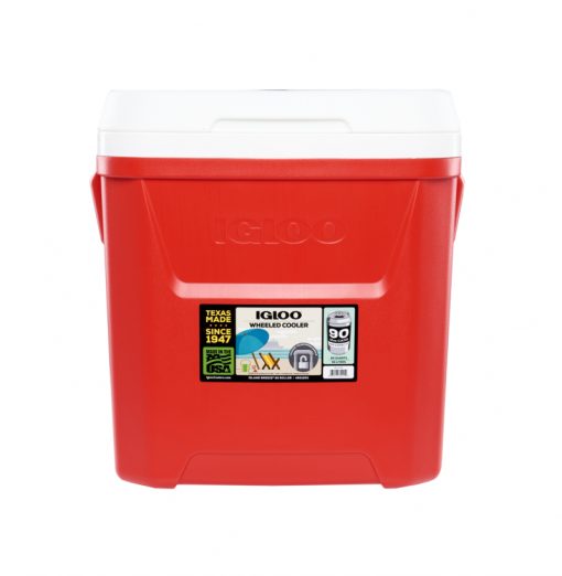 Nevera rígida con ruedas de Igloo Laguna Roller 60 con capacidad de 57L Color Rojo