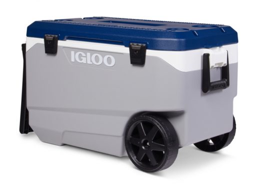 Nevera rígida con ruedas de Igloo MaxCold Latitude 90 Roller con capacidad de 85L. Color Azul y gris - Imagen 7