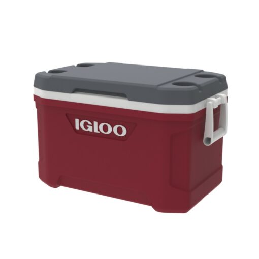 Nevera rígida de Igloo Latitude 52 con capacidad de 49L Color Rojo